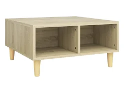 Mesa de centro madera contrachapada roble Sonoma 60x60x30 cm