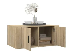Mesa de centro madera contrachapada roble Sonoma 80x50x36 cm