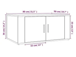 Mesa de centro madera contrachapada roble Sonoma 80x50x36 cm