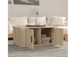 Mesa de centro madera contrachapada roble Sonoma 80x50x36 cm