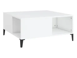 Mesa de centro madera contrachapada blanco 80x80x36,5 cm ES71925
