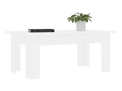 Mesa de centro madera contrachapada blanco 100x60x42 cm ES35898