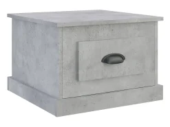 Mesa de centro madera contrachapada gris hormigón 50x50x35 cm ES94336