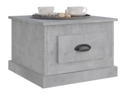 Mesa de centro madera contrachapada gris hormigón 50x50x35 cm ES94336