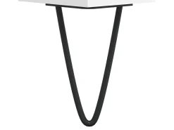Mesa de centro madera contrachapada blanco 60x50x36,5 cm