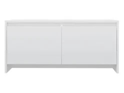 Mesa de centro madera contrachapada blanco brillo 90x50x41,5 cm