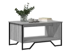 Mesa de centro madera contrachapada gris Sonoma 75x51x40 cm
