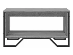 Mesa de centro madera contrachapada gris Sonoma 75x51x40 cm