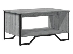 Mesa de centro madera contrachapada gris Sonoma 75x51x40 cm
