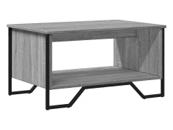 Mesa de centro madera contrachapada gris Sonoma 75x51x40 cm