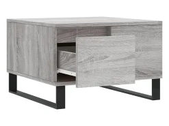 Mesa de centro madera contrachapada gris Sonoma 55x55x36,5 cm