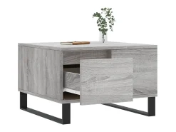 Mesa de centro madera contrachapada gris Sonoma 55x55x36,5 cm