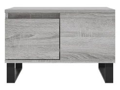 Mesa de centro madera contrachapada gris Sonoma 55x55x36,5 cm