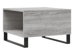 Mesa de centro madera contrachapada gris Sonoma 55x55x36,5 cm