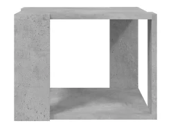 Mesa de centro madera contrachapada gris hormigón 40x40x30 cm