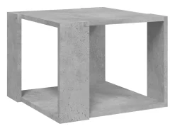 Mesa de centro madera contrachapada gris hormigón 40x40x30 cm