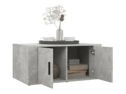 Mesa de centro madera contrachapada gris hormigón 80x50x36 cm ES45262
