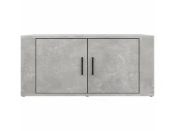 Mesa de centro madera contrachapada gris hormigón 80x50x36 cm ES45262
