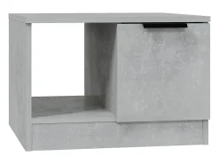 Mesa de centro madera contrachapada gris hormigón 50x50x36 cm