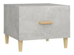 Mesa de centro madera contrachapada gris hormigón 50x50x40cm ES32226