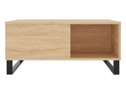 Mesa de centro madera contrachapada roble Sonoma 80x80x36,5 cm