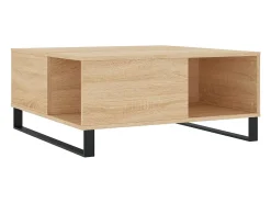 Mesa de centro madera contrachapada roble Sonoma 80x80x36,5 cm