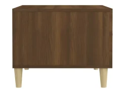 Mesa de centro madera contrachapada roble marrón 50x50x40 cm