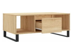 Mesa de centro madera contrachapada roble Sonoma 90x50x36,5 cm