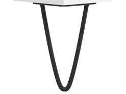 Mesa de centro madera contrachapada blanca 90x49x45 cm