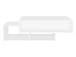 Mesa de centro madera contrachapada blanco 105x55x32 cm