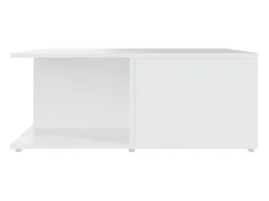 Mesa de centro madera contrachapada blanco 80x80x31 cm
