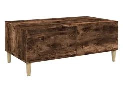 Mesa de centro madera contrachapada roble ahumado 90x50x36,5 cm
