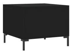 Mesa de centro madera contrachapada negro 50x50x40 cm