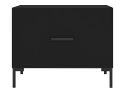 Mesa de centro madera contrachapada negro 50x50x40 cm