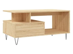 Mesa de centro madera contrachapada roble Sonoma 90x49x45 cm