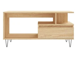 Mesa de centro madera contrachapada roble Sonoma 90x49x45 cm