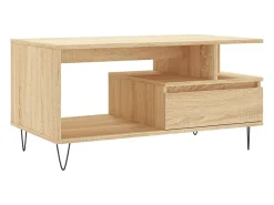 Mesa de centro madera contrachapada roble Sonoma 90x49x45 cm