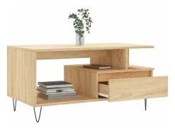 Mesa de centro madera contrachapada roble Sonoma 90x49x45 cm
