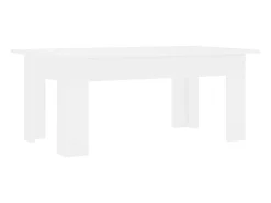 Mesa de centro madera contrachapada blanco 100x60x42 cm