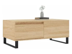 Mesa de centro madera contrachapada roble Sonoma 90x50x36,5 cm