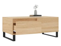 Mesa de centro madera contrachapada roble Sonoma 90x50x36,5 cm