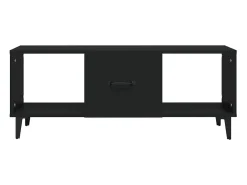 Mesa de centro madera contrachapada negro 102x50x40 cm