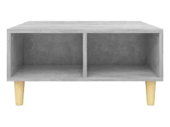 Mesa de centro madera contrachapada gris hormigón 60x60x30 cm