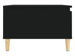 Mesa de centro madera contrachapada negro 55x55x36,5 cm