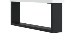 Mesa de centro madera contrachapada blanco 90x50x36,5 cm