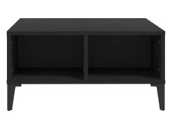 Mesa de centro madera contrachapada negro 60x60x30 cm