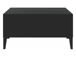 Mesa de centro madera contrachapada negro 60x60x30 cm