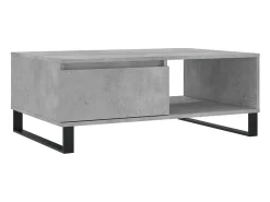 Mesa de centro madera de ingeniería gris hormigón 90x60x35 cm