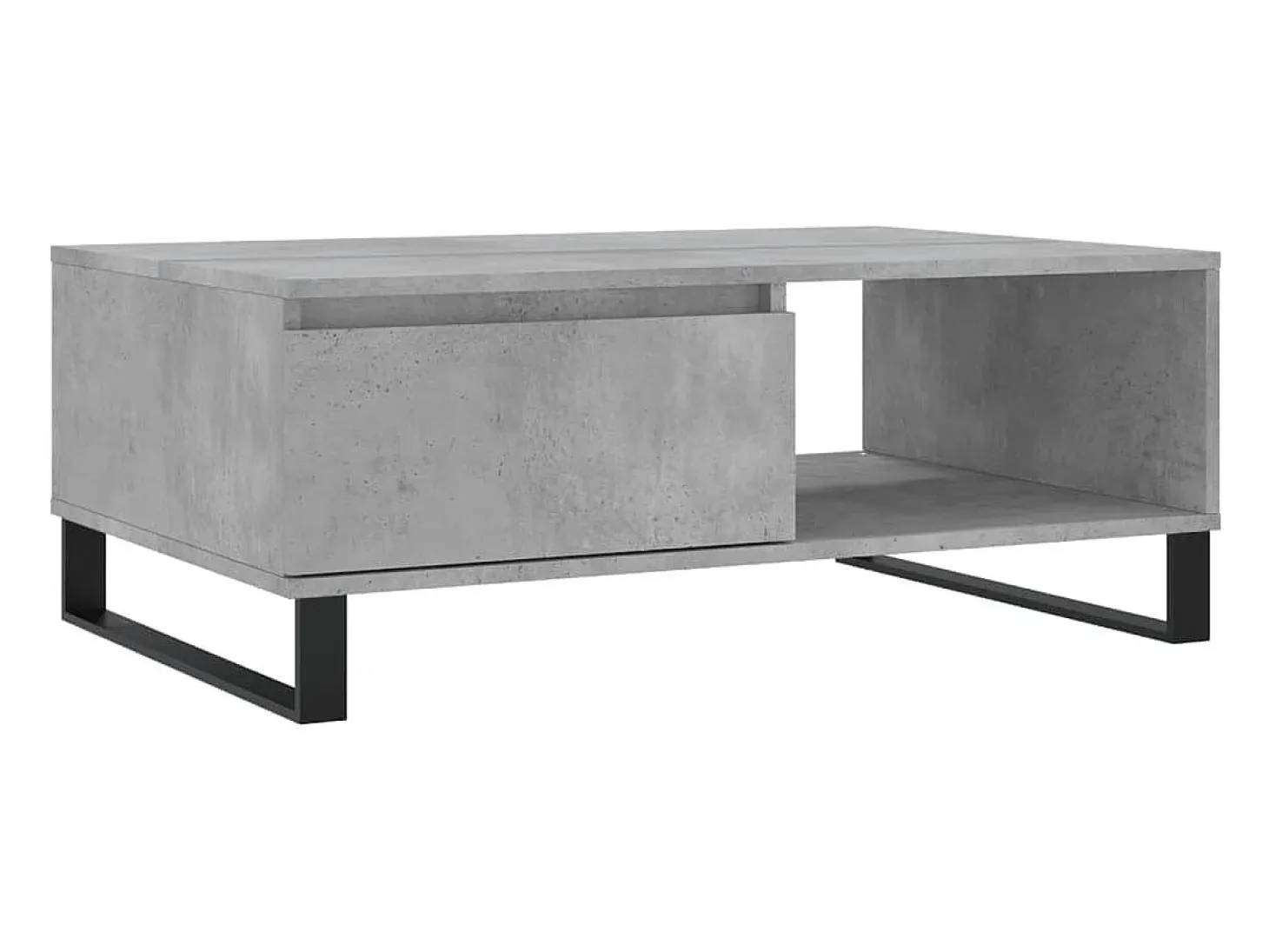 Mesa de centro madera de ingeniería gris hormigón 90x60x35 cm