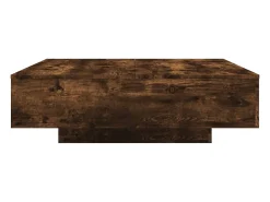 Mesa de centro madera de ingeniería roble ahumado 100x100x31 cm
